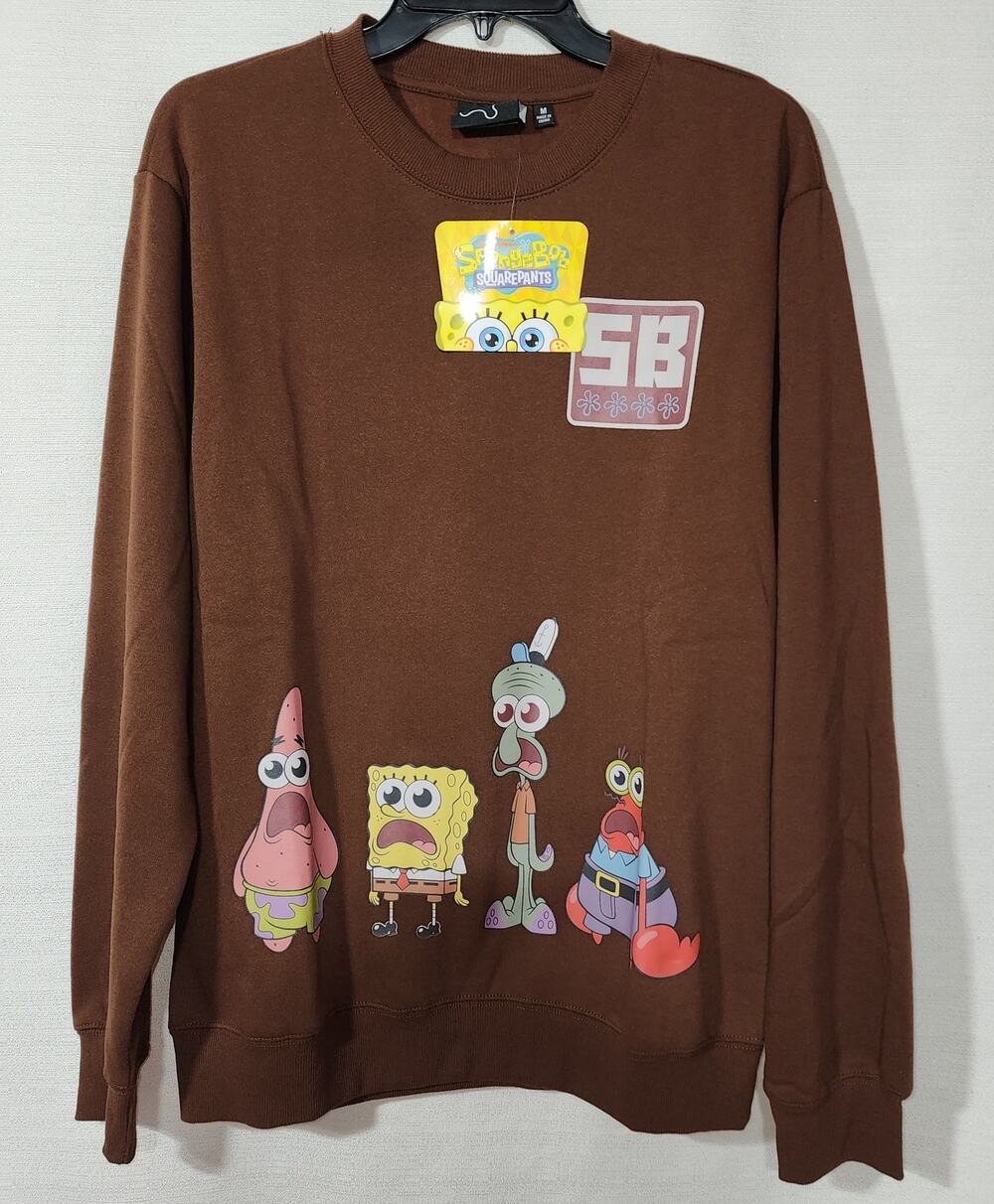 Spongebob and Friends sweatshirt men's Medium NWT